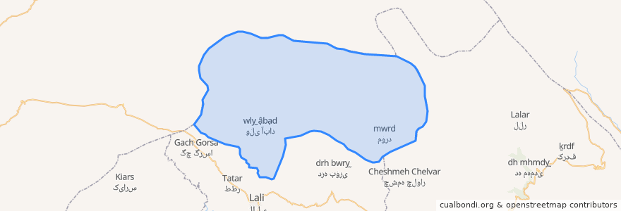 Mapa de ubicacion de بخش حتی.