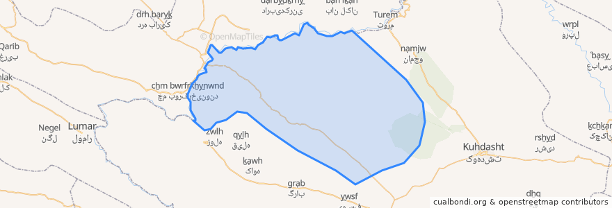 Mapa de ubicacion de بخش درب گنبد.