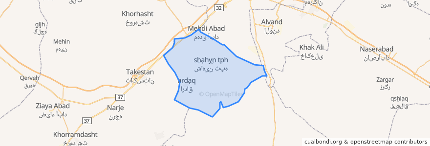 Mapa de ubicacion de بخش دشتابی.