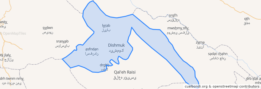 Mapa de ubicacion de بخش دیشموک.