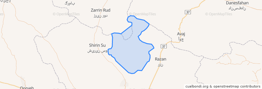 Mapa de ubicacion de بخش سردرود.