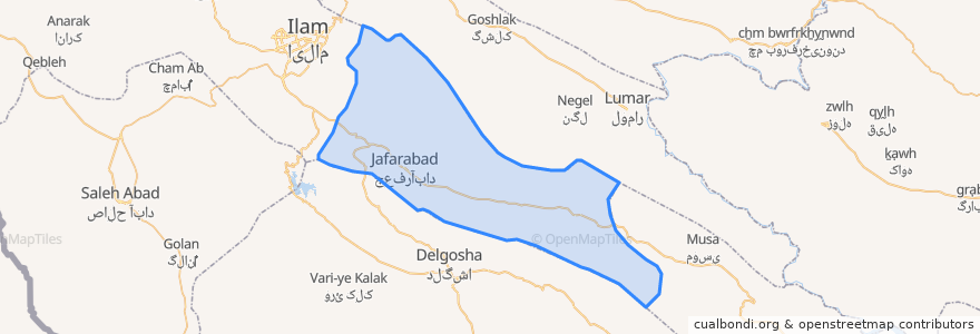 Mapa de ubicacion de بخش سیوان.