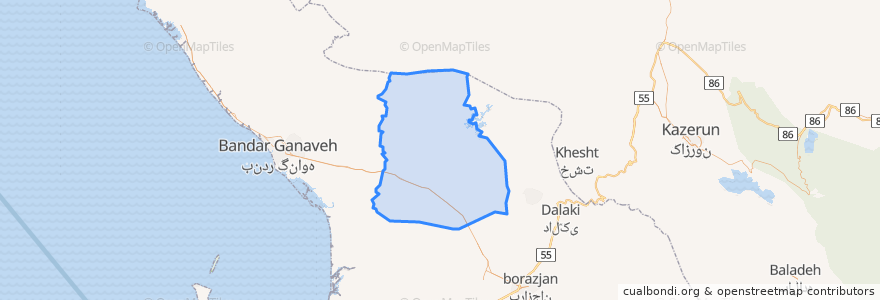 Mapa de ubicacion de بخش شبانکاره.