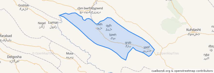 Mapa de ubicacion de بخش طرهان.