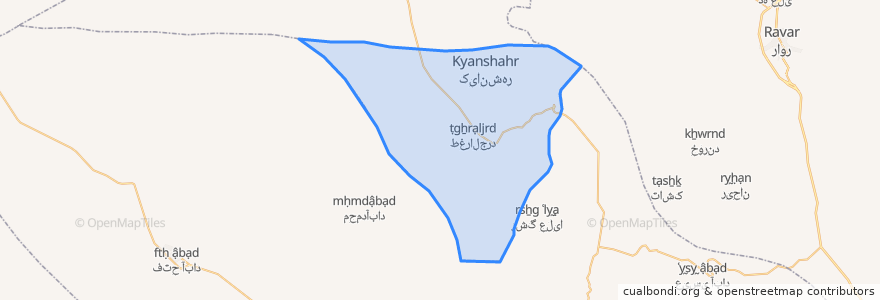 Mapa de ubicacion de بخش طغرالجرد.