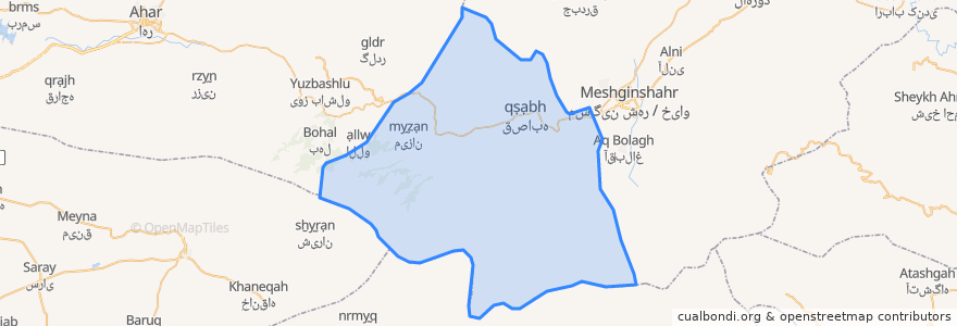 Mapa de ubicacion de بخش قصابه.