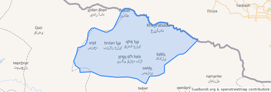 Mapa de ubicacion de بخش قوشخانه.