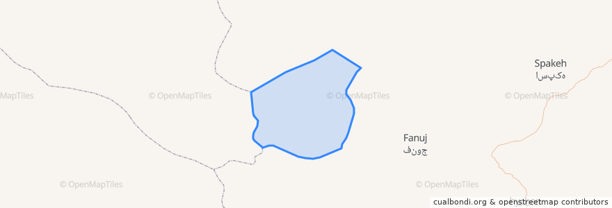 Mapa de ubicacion de بخش کتیج.