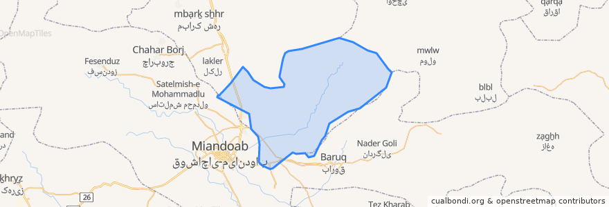 Mapa de ubicacion de بخش لیلان.