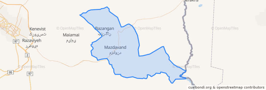 Mapa de ubicacion de بخش مرزداران.