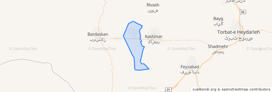 Mapa de ubicacion de بخش مرکزی خلیل آباد.