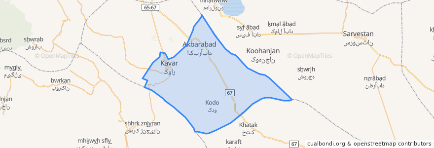 Mapa de ubicacion de بخش مرکزی.