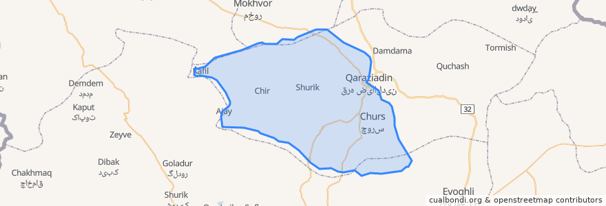 Mapa de ubicacion de بخش مرکزی.