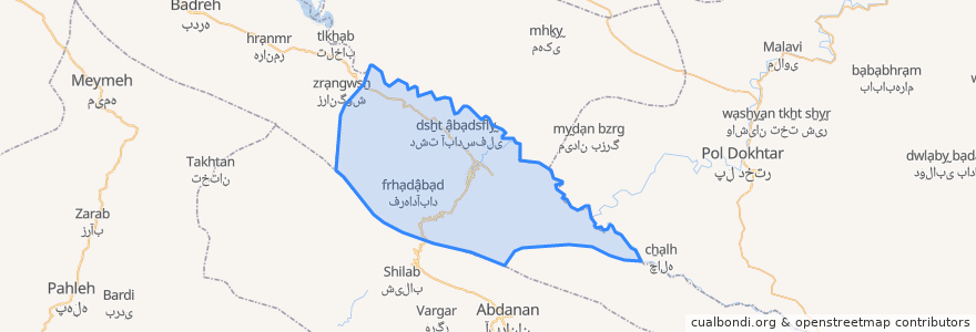 Mapa de ubicacion de بخش مرکزی.