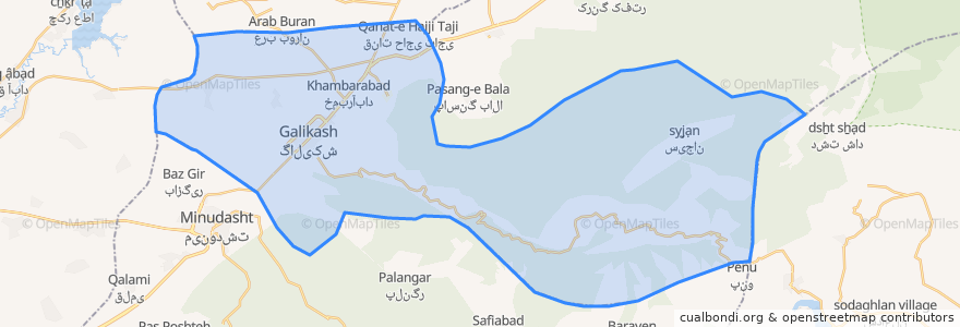 Mapa de ubicacion de بخش مرکزی.