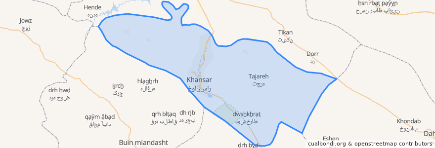 Mapa de ubicacion de بخش مرکزی.