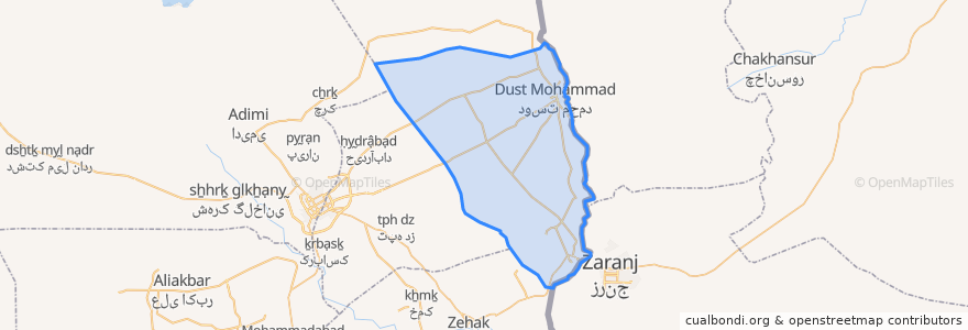 Mapa de ubicacion de بخش مرکزی.