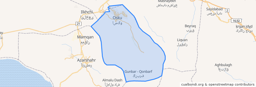 Mapa de ubicacion de بخش مرکزی.