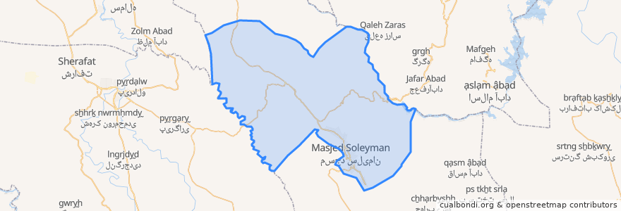 Mapa de ubicacion de بخش مرکزی.