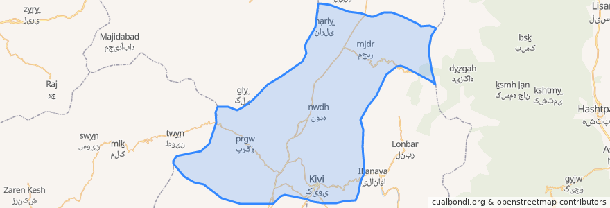 Mapa de ubicacion de بخش مرکزی.