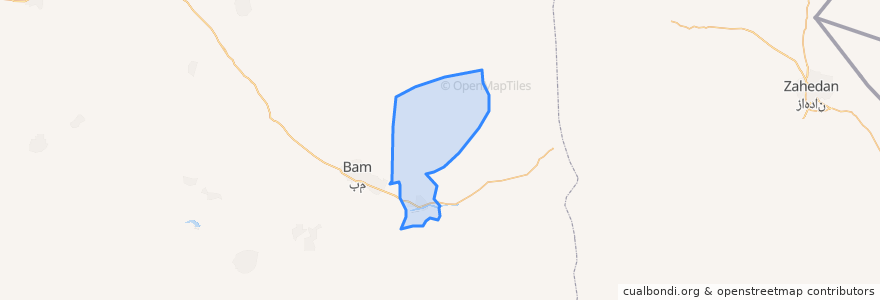 Mapa de ubicacion de بخش مرکزی شهرستان نرماشیر.