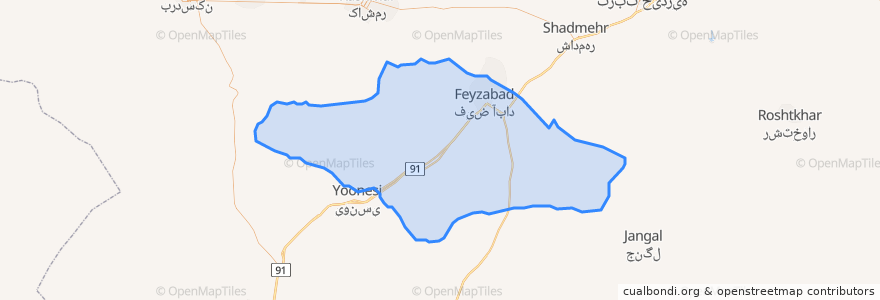 Mapa de ubicacion de بخش مرکزی مه ولات.