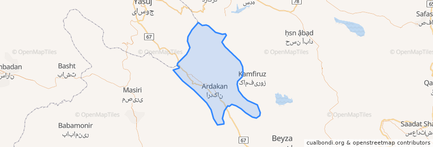 Mapa de ubicacion de بخش مرکزی.