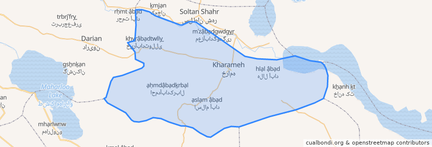 Mapa de ubicacion de بخش مرکزی.