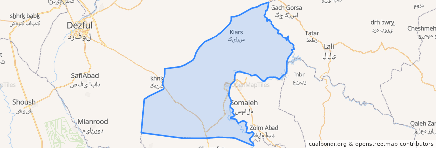 Mapa de ubicacion de بخش مرکزی.