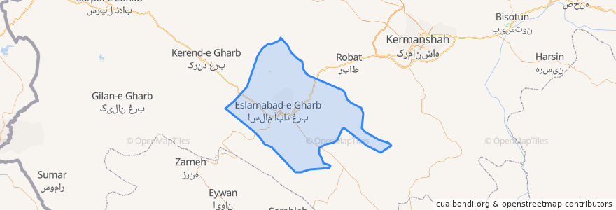 Mapa de ubicacion de بخش مرکزی.