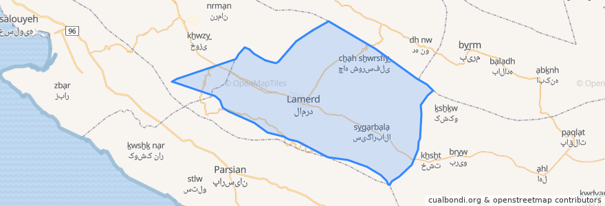 Mapa de ubicacion de بخش مرکزی.