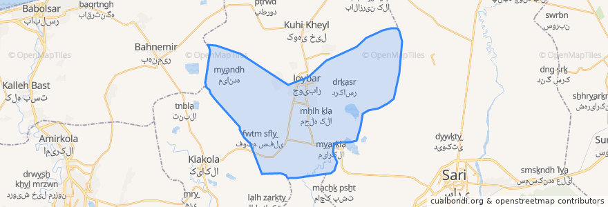 Mapa de ubicacion de بخش مرکزی.