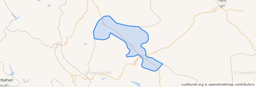 Mapa de ubicacion de بخش مرکزی آباده.