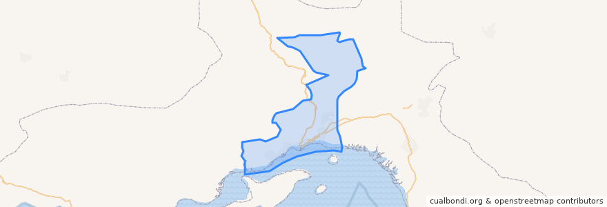 Mapa de ubicacion de بخش مرکزی شهرستان بندرعباس.