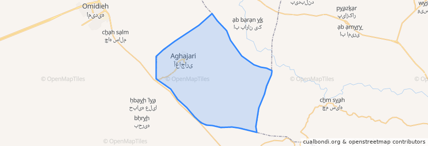 Mapa de ubicacion de بخش مرکزی.