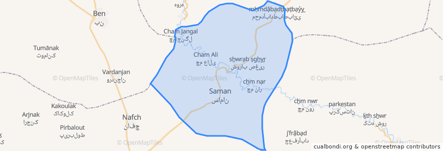 Mapa de ubicacion de بخش مرکزی.