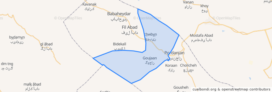 Mapa de ubicacion de بخش مرکزی.