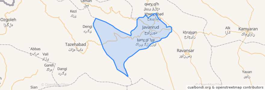 Mapa de ubicacion de بخش مرکزی.