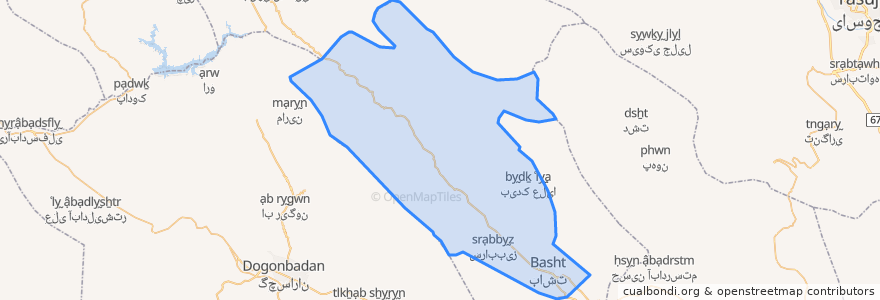 Mapa de ubicacion de بخش مرکزی.