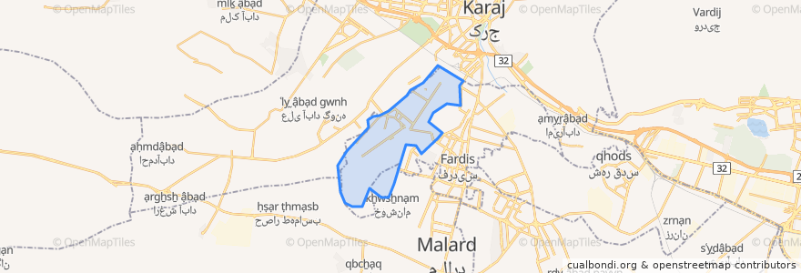 Mapa de ubicacion de بخش مشکین دشت.