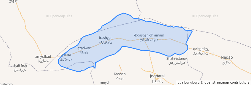 Mapa de ubicacion de بخش هلالی.