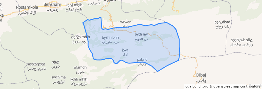 Mapa de ubicacion de بخش یانه سر.