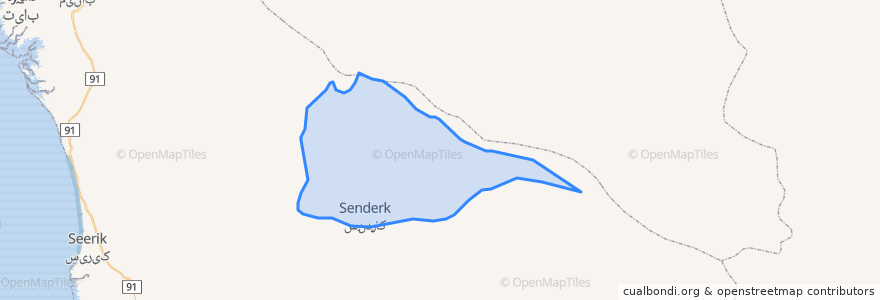 Mapa de ubicacion de بخش گوهران.