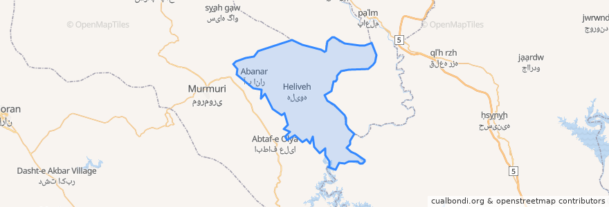 Mapa de ubicacion de دهستان آب انار.