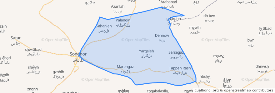 Mapa de ubicacion de دهستان آب باریک.