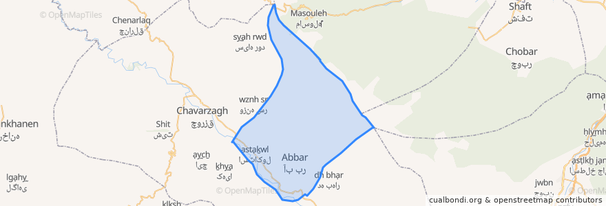 Mapa de ubicacion de دهستان آب بر.