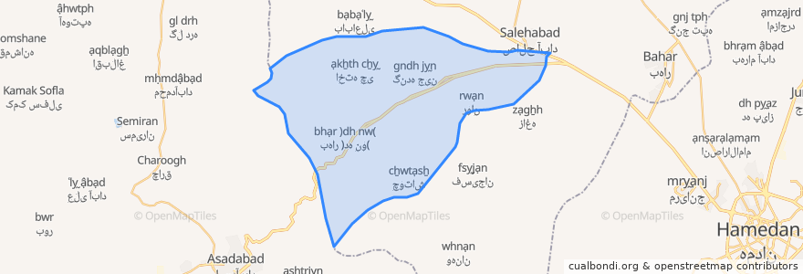 Mapa de ubicacion de دهستان آبرومند.