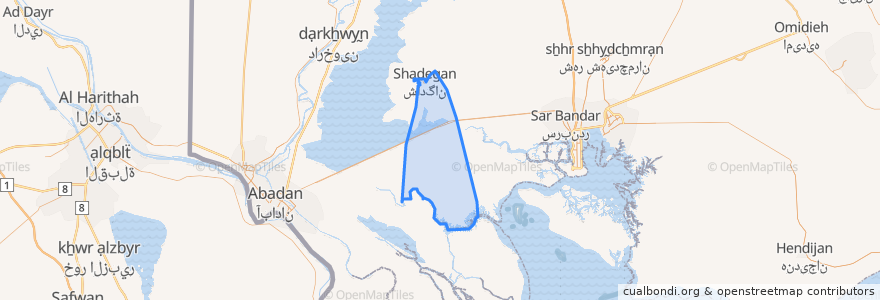 Mapa de ubicacion de دهستان آبشار.