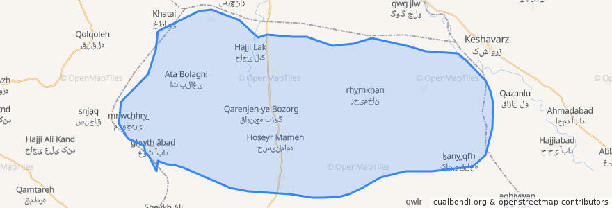 Mapa de ubicacion de دهستان آختاچی محالی.