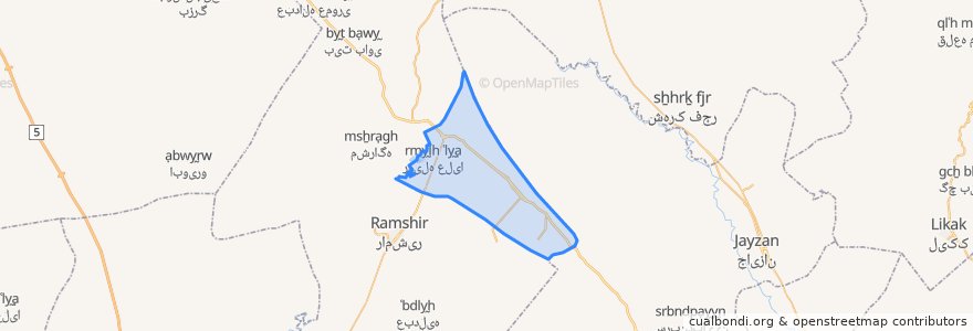 Mapa de ubicacion de دهستان آزاده.